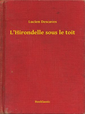cover image of L'Hirondelle sous le toit